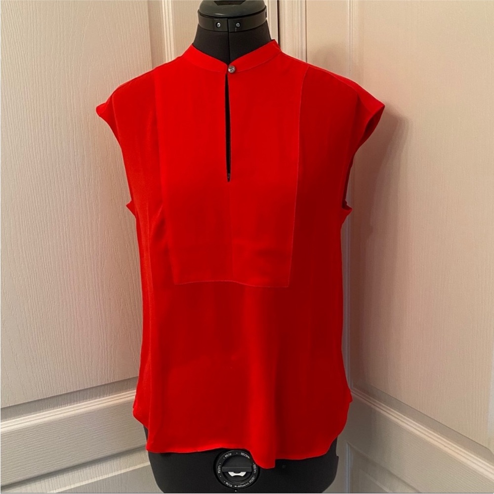 J. Crew Cap Sleeve Elegant Red Top - XS